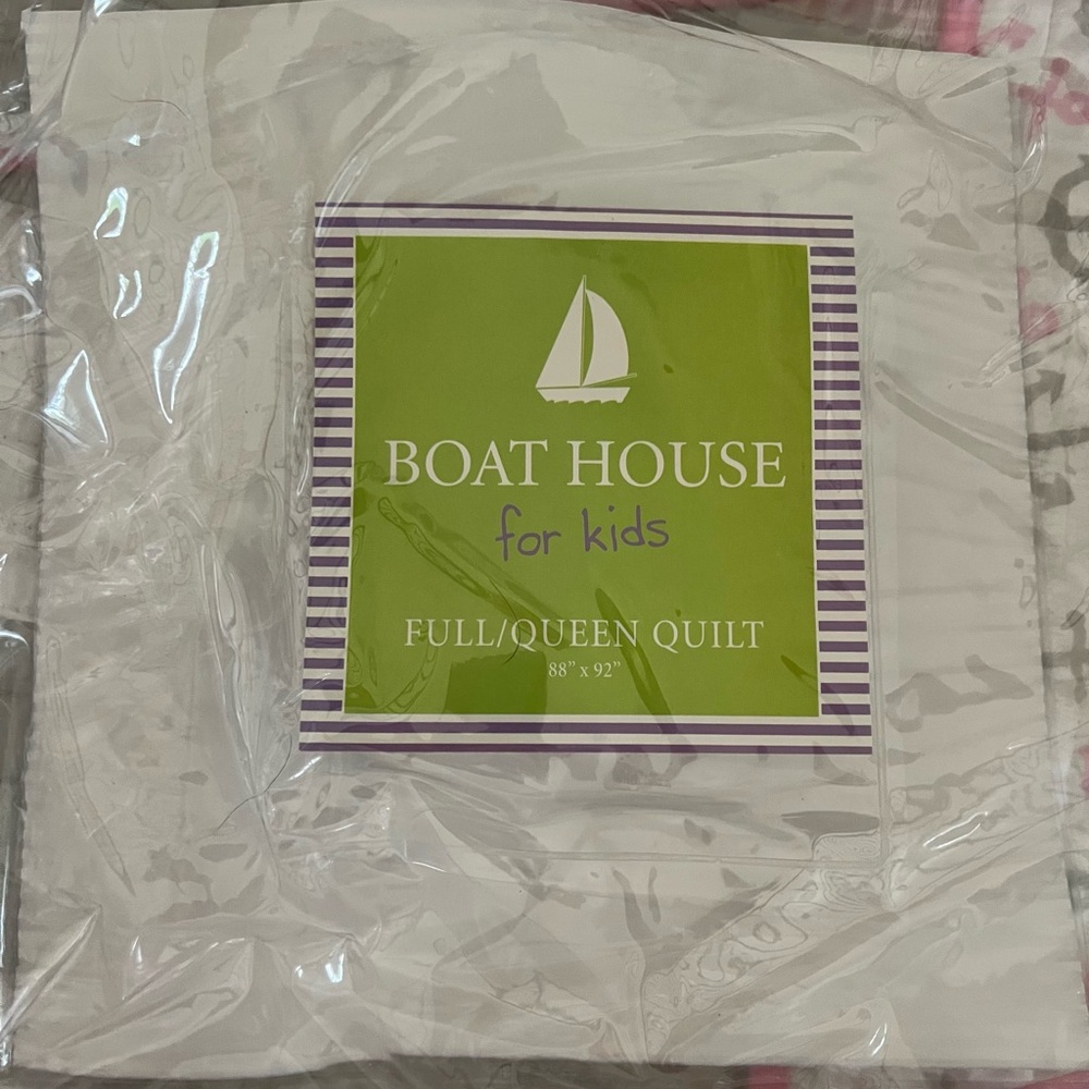 Full/Queen Quilt and Shams Boathouse for Kids